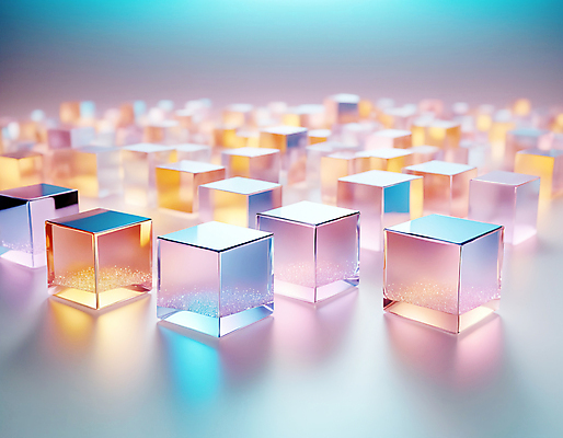 JPG 편집이미지 사람없음 반짝임 컬러풀 사각형 가득함 큐브 디지털합성 정사각형 홀로그램 편집실사 AI컴퓨터그래픽 AI콘텐츠 도형 컬러 모션 CG 파일형식