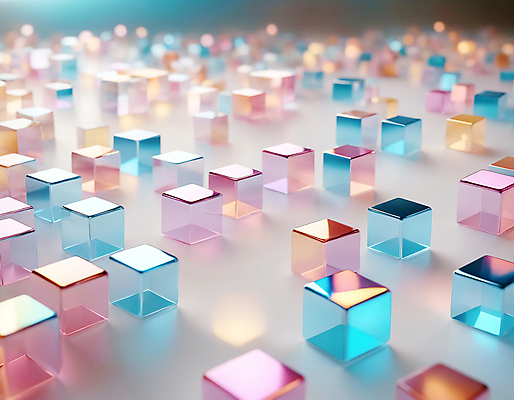 JPG 편집이미지 사람없음 컬러풀 사각형 가득함 큐브 디지털합성 정사각형 홀로그램 편집실사 AI컴퓨터그래픽 AI콘텐츠 도형 컬러 CG 파일형식