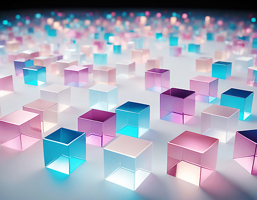 JPG 편집이미지 사람없음 컬러풀 사각형 가득함 큐브 디지털합성 정사각형 홀로그램 편집실사 AI컴퓨터그래픽 AI콘텐츠 도형 컬러 CG 파일형식