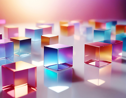 JPG 편집이미지 사람없음 컬러풀 사각형 가득함 큐브 디지털합성 정사각형 홀로그램 편집실사 AI컴퓨터그래픽 AI콘텐츠 도형 컬러 CG 파일형식