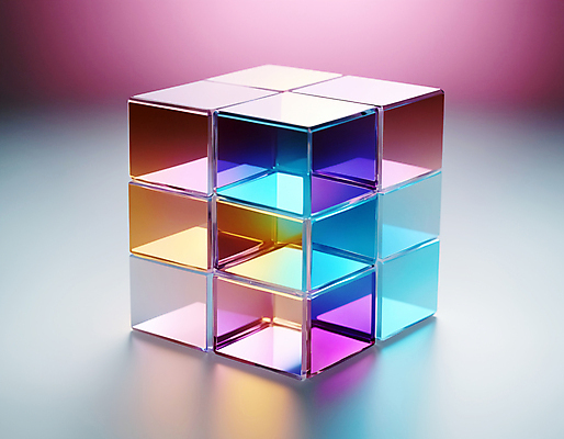 JPG 편집이미지 사람없음 컬러풀 쌓기 사각형 큐브 디지털합성 정사각형 홀로그램 루빅큐브 편집실사 AI컴퓨터그래픽 AI콘텐츠 도형 컬러 모션 CG 파일형식