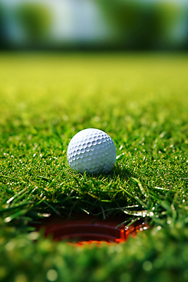 JPG 편집이미지 골프 골프장 골프공 잔디 사람없음 초록색 구멍 디지털합성 편집실사 AI포토 AI콘텐츠 식물 컬러 공 스포츠시설 골프용품 구기 CG 파일형식