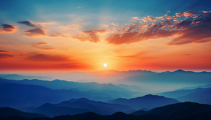 JPG 구름 편집이미지 자연 하늘 아침 풍경 사람없음 햇빛 태양 일출 새벽 디지털합성 산등성이 편집실사 AI포토 AI콘텐츠 주간 자연요소 산 노을 CG 생태계 파일형식