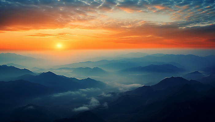 JPG 구름 편집이미지 자연 하늘 아침 산 풍경 사람없음 햇빛 태양 일출 새벽 디지털합성 산등성이 편집실사 AI포토 AI콘텐츠 주간 자연요소 노을 CG 생태계 파일형식