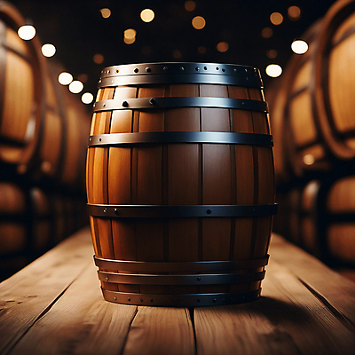 JPG 편집이미지 사람없음 갈색 와인 저장 보케 빛망울 와인저장고 숙성 오크통 와인통 와이너리 편집실사 AI포토 AI콘텐츠 컬러 주류 빛 CG 저장고 양조장 파일형식