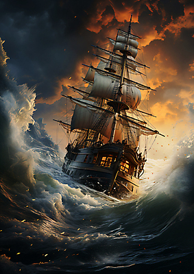 JPG 구름 편집이미지 물결 파도 항해 사람없음 어둠 자연재해 태풍 험난 선박 편집실사 AI컴퓨터그래픽 AI콘텐츠 자연요소 바다 컨셉 수상교통 배_교통 CG 재해 파일형식