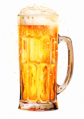 JPG 일러스트 한잔 맥주 주류 생맥주 사람없음 노란색 시원함 맥주잔 맥주거품 탄산 국내일러스트 AI일러스트 AI콘텐츠 1 음료 컬러 술잔 거품 파일형식