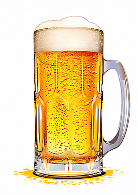 JPG 일러스트 한잔 맥주 주류 생맥주 사람없음 노란색 시원함 맥주잔 맥주거품 탄산 국내일러스트 AI일러스트 AI콘텐츠 1 음료 컬러 술잔 거품 파일형식