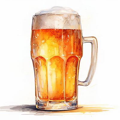JPG 일러스트 한잔 맥주 주류 생맥주 사람없음 노란색 시원함 맥주잔 맥주거품 탄산 국내일러스트 AI일러스트 AI콘텐츠 1 음료 컬러 술잔 거품 파일형식