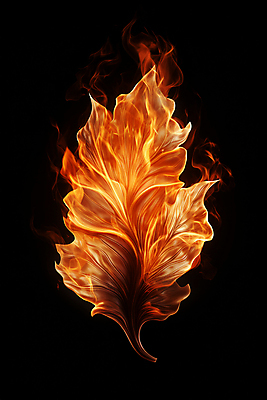 JPG 편집이미지 낙엽 불 불꽃 나뭇잎 사람없음 주황색 가을 오브젝트 편집실사 AI컴퓨터그래픽 AI콘텐츠 자연요소 계절 컬러 잎 CG 파일형식