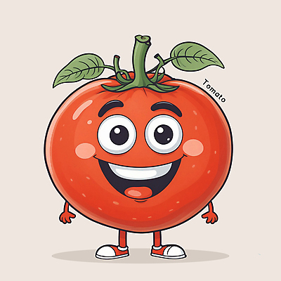 PSD 잎 토마토 일러스트 홍보캐릭터 서기 미소 사람없음 빨간색 귀여움 특산물 카툰스타일 채소캐릭터 일러캐릭터 식물 캐릭터 컬러 컨셉 채소 모션 표정 파일형식