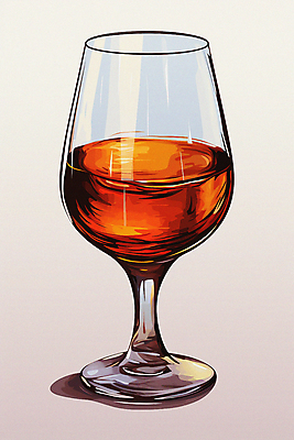 JPG 와인잔 일러스트 한잔 주류 사람없음 빨간색 와인 국내일러스트 AI일러스트 AI콘텐츠 1 음료 컬러 술잔 파일형식