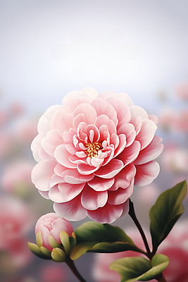 JPG 편집이미지 꽃 분홍색 자연 근접촬영 사람없음 꽃봉오리 동백 편집실사 AI포토 AI콘텐츠 식물 뷰포인트 컬러 CG 생태계 파일형식