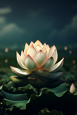 JPG 편집이미지 자연 연꽃 사람없음 초록색 연못 연잎 편집실사 AI포토 AI콘텐츠 꽃 컬러 잎 CG 생태계 파일형식