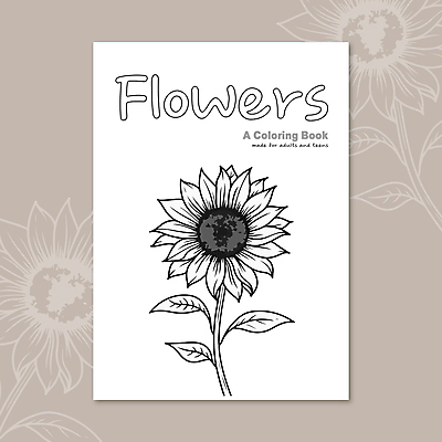 영어 꽃 잎 일러스트 해바라기 타이포그라피 사람없음 스케치 라인아트 드로잉 젠탱글 국내일러스트 AI파일 식물 문자 선 미술 파일형식 벡터