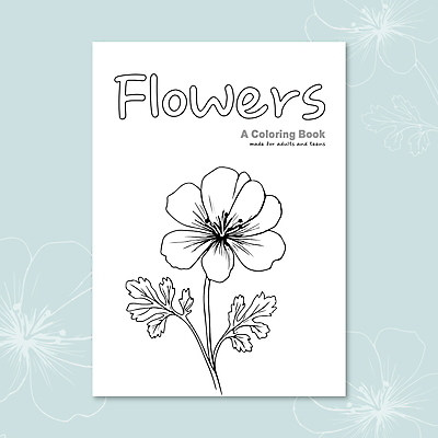 영어 꽃 잎 일러스트 타이포그라피 사람없음 스케치 허브 라인아트 드로잉 제라늄 젠탱글 국내일러스트 AI파일 식물 문자 선 미술 파일형식 벡터