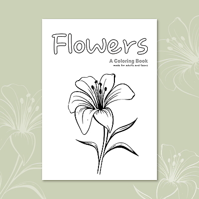 영어 꽃 잎 일러스트 타이포그라피 사람없음 백합 스케치 라인아트 드로잉 젠탱글 국내일러스트 AI파일 식물 문자 선 미술 파일형식 벡터