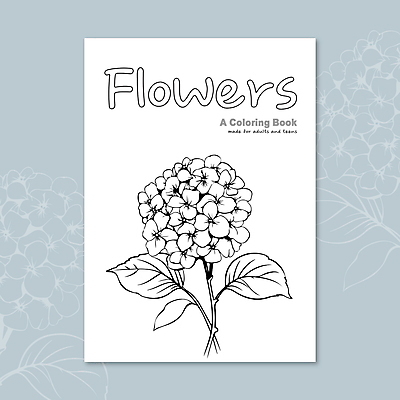 영어 꽃 잎 일러스트 타이포그라피 사람없음 스케치 라인아트 수국 드로잉 젠탱글 국내일러스트 AI파일 식물 문자 선 미술 파일형식 벡터