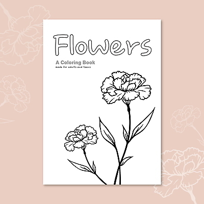 영어 꽃 잎 일러스트 타이포그라피 사람없음 스케치 라인아트 카네이션 드로잉 젠탱글 국내일러스트 AI파일 식물 문자 선 미술 파일형식 벡터