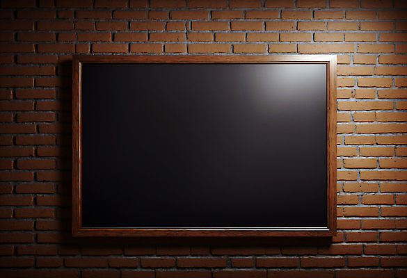 JPG 편집이미지 벽 액자 벽돌 프레임 사람없음 검은색 목업 카피스페이스 편집실사 AI포토 AI콘텐츠 컬러 공백 CG 파일형식