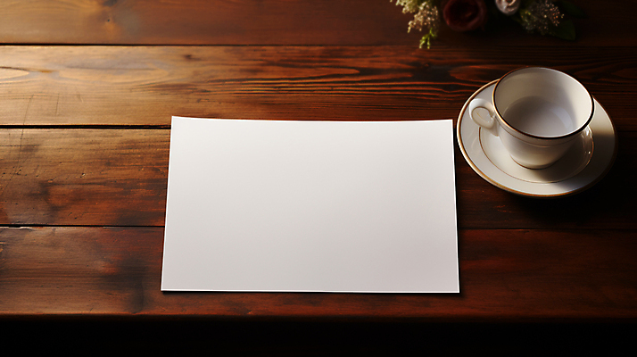 JPG 편집이미지 종이 사람없음 머그컵 찻잔 컵받침 나무탁자 카피스페이스 편집실사 AI포토 AI콘텐츠 탁자 잔 컵 공백 받침대 CG 파일형식