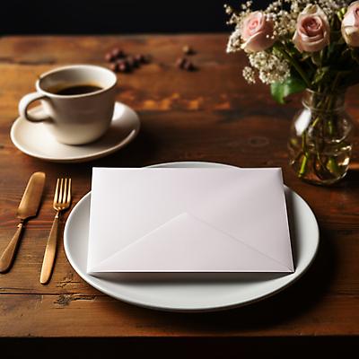 JPG 편집이미지 접시 꽃 커피 포크 편지봉투 사람없음 꽃병 머그컵 커피잔 편지 컵받침 나무탁자 버터나이프 편집실사 AI포토 AI콘텐츠 식물 식기 음료 탁자 봉투 잔 컵 나이프 받침대 CG 파일형식