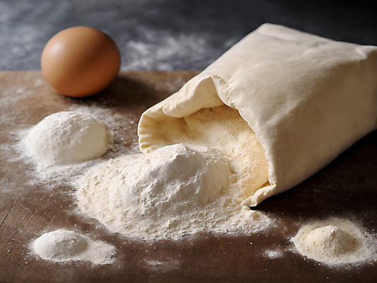 JPG 편집이미지 식재료 사람없음 계란 디지털합성 밀가루 자루 쏟아짐 편집소스 편집실사 AI포토 AI콘텐츠 모션 알 가루 CG 파일형식