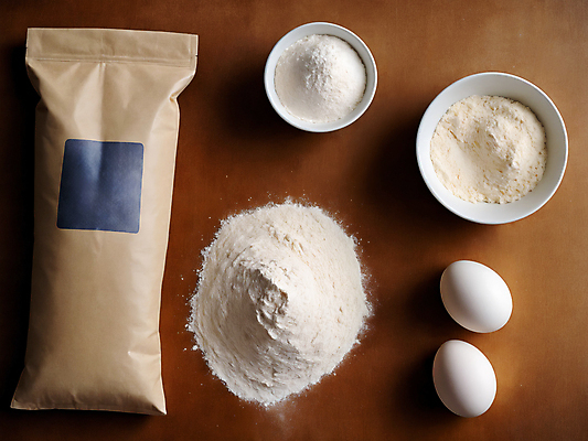 JPG 편집이미지 그릇 식재료 봉투 사람없음 계란 디지털합성 담기 밀가루 편집소스 편집실사 AI포토 AI콘텐츠 식기 모션 알 가루 CG 파일형식