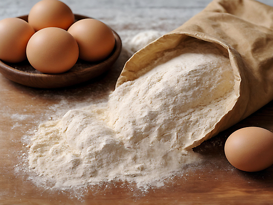 JPG 편집이미지 그릇 식재료 봉투 사람없음 계란 디지털합성 밀가루 쏟아짐 편집소스 편집실사 AI포토 AI콘텐츠 식기 모션 알 가루 CG 파일형식