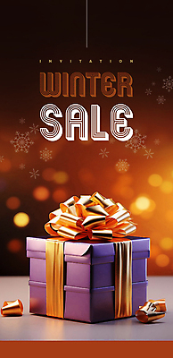 PSD 편집이미지 배너 리본 겨울 눈꽃 사람없음 선물상자 쇼핑 세일 보라색 주황색 분위기 고급 보케 이미지편집 계절 컬러 컨셉 눈_날씨 선물 상자 파일형식