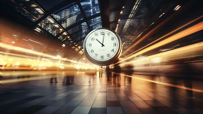 JPG 편집이미지 시계 백그라운드 사람없음 그래픽 빛 노란색 시간 속도 바쁨 전철역 잔상 타임랩스 이미지편집 편집실사 AI컴퓨터그래픽 AI콘텐츠 컬러 촬영기법 역 CG 파일형식