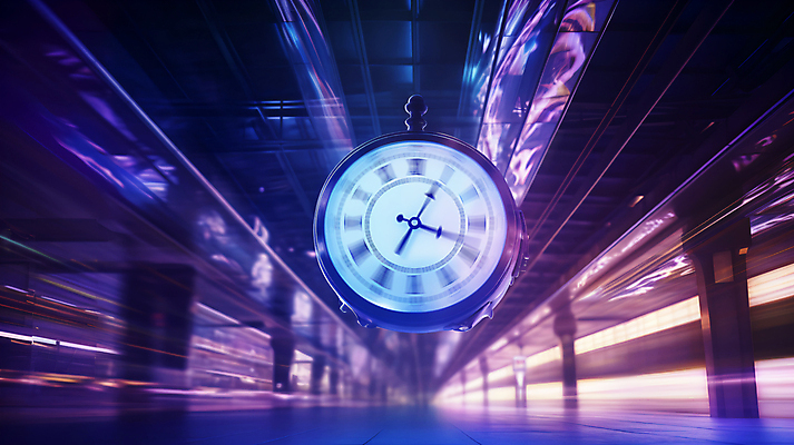JPG 편집이미지 시계 백그라운드 사람없음 그래픽 빛 보라색 시간 속도 바쁨 전철역 잔상 이미지편집 편집실사 AI컴퓨터그래픽 AI콘텐츠 컬러 역 CG 파일형식