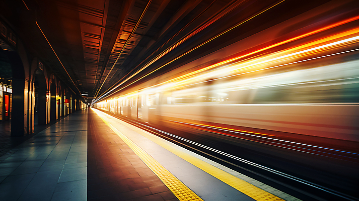 JPG 편집이미지 백그라운드 사람없음 그래픽 빛 기차 전철 속도 전철역 잔상 이미지편집 편집실사 AI컴퓨터그래픽 AI콘텐츠 육상교통 대중교통 역 CG 파일형식