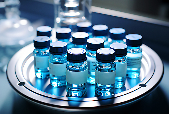 JPG 편집이미지 하늘색 유리병 병원 사람없음 라벨 의료용품 약병 편집실사 AI포토 AI콘텐츠 의학 의료기기 병_용기 프레임 파란색 약 CG 병_담는 파일형식