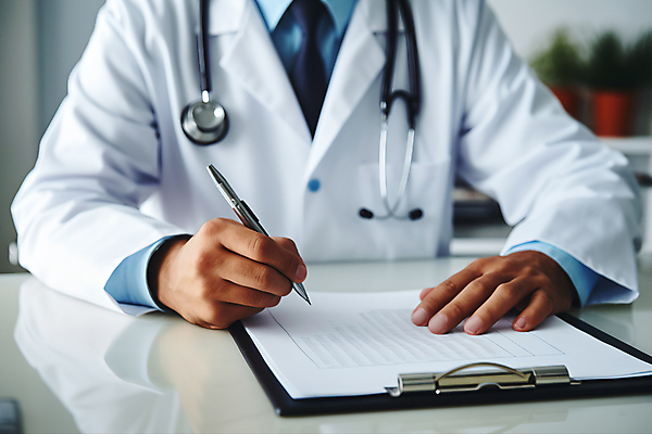 JPG 편집이미지 남자 청진기 병원 한명 상반신 성인 펜 진료 의사 기록 잡기 의사가운 서류판 의료성형뷰티 성인남자한명만 편집실사 IC큐레이션 AI인물포토 AI콘텐츠 1 의학 의료기기 모션 사람 필기구 사무용품 의료진 가운 CG 남자한명만 성인남자만 파일형식 AI포토