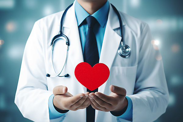 JPG 편집이미지 남자 청진기 병원 한명 상반신 성인 의사 하트 의사가운 손모으기 의료성형뷰티 성인남자한명만 편집실사 IC큐레이션 AI인물포토 AI콘텐츠 모양 1 의학 의료기기 사람 손짓 의료진 가운 CG 남자한명만 성인남자만 파일형식 AI포토