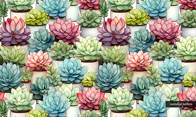 PSD 화분 패턴 일러스트 사람없음 컬러풀 다양 다육식물 국내일러스트 식물 컬러 다수 무늬 파일형식