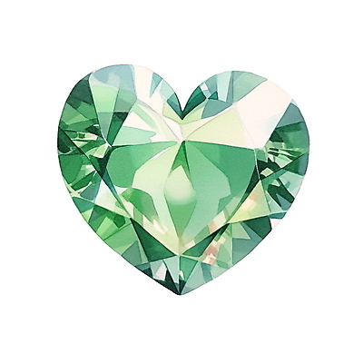 JPG 일러스트 수채화 사람없음 초록색 하트 크리스탈 보석 오브젝트 국내일러스트 AI일러스트 AI콘텐츠 모양 컬러 광석 파일형식