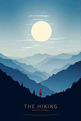전신 PSD 편집이미지 디자인 포스터 자연 하늘 산 한명 사람 풍경 성인 파란색 하이킹 달 디지털합성 성인한명만 이미지편집 자연요소 1 컬러 레저 생태계 성인만 파일형식