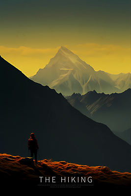 전신 PSD 편집이미지 디자인 실루엣 포스터 자연 하늘 산 한명 사람 풍경 성인 하이킹 디지털합성 성인한명만 이미지편집 1 레저 촬영기법 생태계 성인만 파일형식