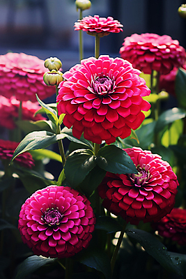 JPG 편집이미지 분홍색 여러송이 여름꽃 근접촬영 사람없음 들꽃 백일홍 편집실사 AI포토 AI콘텐츠 꽃 뷰포인트 컬러 다수 CG 파일형식 여름_계절