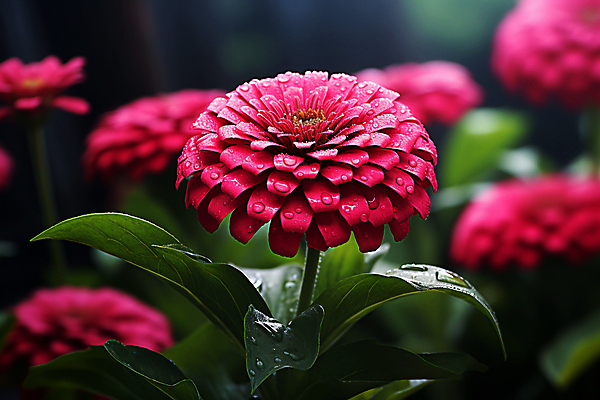 JPG 편집이미지 분홍색 여러송이 여름꽃 근접촬영 사람없음 젖음 들꽃 백일홍 편집실사 AI포토 AI콘텐츠 꽃 뷰포인트 컬러 다수 CG 파일형식 여름_계절