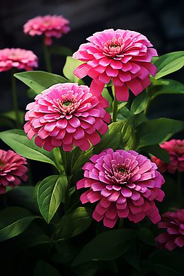 JPG 편집이미지 분홍색 여러송이 여름꽃 근접촬영 사람없음 들꽃 백일홍 편집실사 AI포토 AI콘텐츠 꽃 뷰포인트 컬러 다수 CG 파일형식 여름_계절