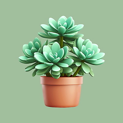 PSD 아이콘 사람없음 3D아이콘 3D 원예 다육식물 식물 취미 디지털합성 파일형식