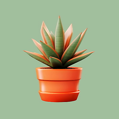 PSD 아이콘 사람없음 초록색 3D아이콘 3D 주황색 원예 다육식물 식물 컬러 취미 디지털합성 파일형식