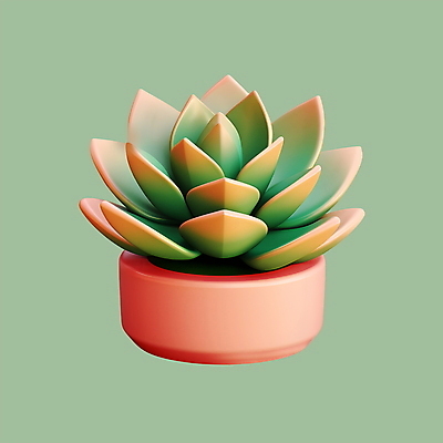 PSD 아이콘 사람없음 3D아이콘 3D 원예 다육식물 식물 취미 디지털합성 파일형식