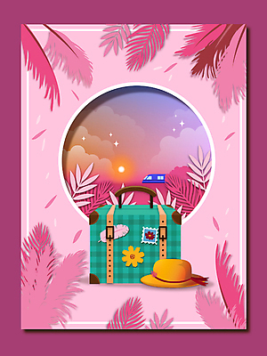 구름 모자 꽃 분홍색 일러스트 사람없음 반짝임 태양 사각형 여행가방 일몰 기차 가을 깃털 코스모스 체크무늬 우표 핑크뮬리 국내일러스트 AI파일 자연요소 도형 식물 잡화 계절 육상교통 컬러 무늬 가방 모션 대중교통 노을 파일형식 벡터