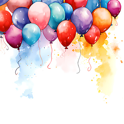 JPG 일러스트 붓터치 수채화 사람없음 컬러풀 파티 축하 번짐 풍선 카피스페이스 국내일러스트 AI일러스트 AI콘텐츠 컬러 컨셉 이벤트 공백 파일형식 효과