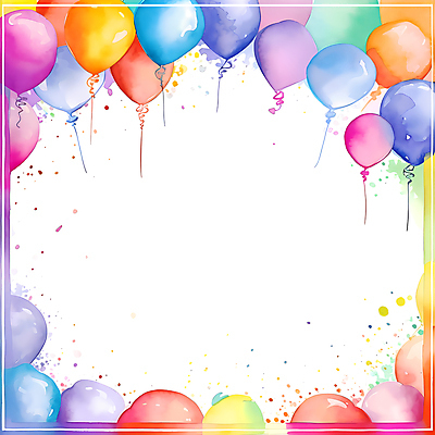 JPG 백그라운드 일러스트 붓터치 수채화 프레임 사람없음 컬러풀 파티 축하 번짐 풍선 국내일러스트 AI일러스트 AI콘텐츠 컬러 컨셉 이벤트 파일형식 효과