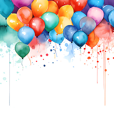 JPG 일러스트 붓터치 수채화 사람없음 컬러풀 파티 흐름 축하 번짐 풍선 카피스페이스 국내일러스트 AI일러스트 AI콘텐츠 컬러 컨셉 이벤트 공백 파일형식 효과